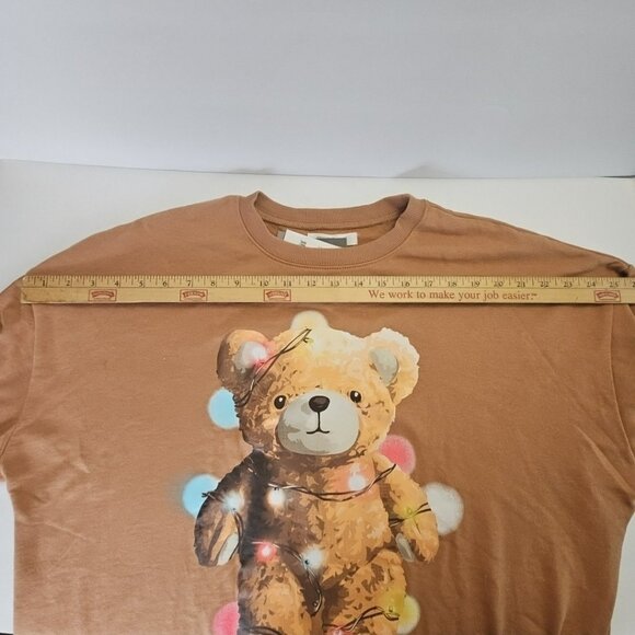 Grayson Threads Oversized Large Teddy Bear Sweatshirt Brown Christmas Sweater - Picture 5 of 8